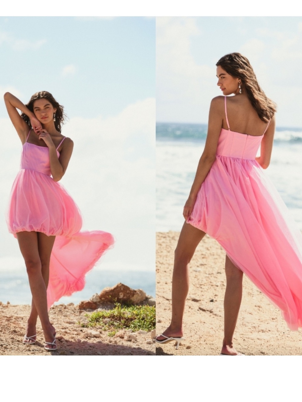 Hutch The Pixie Fairy Pink Hi Low Dress NWT